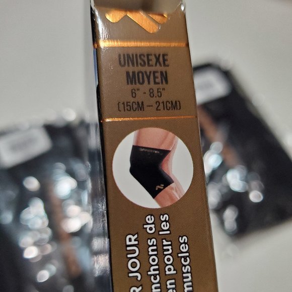 NEW - Coppertek Professional Unisex Copper Infused Compression Knee Sleeve, Sz M - Picture 5 of 8